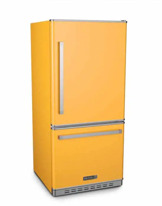Big Chill yellow pro line fridge
