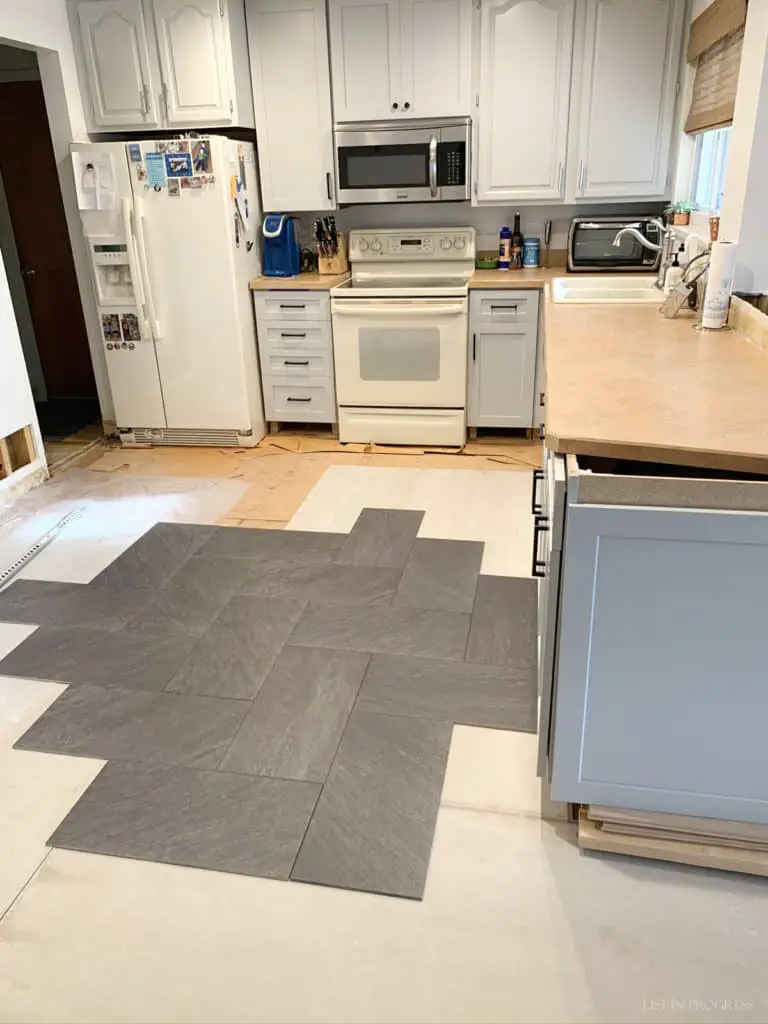 Choosing A Kitchen Floor Tile Layout List In Progress