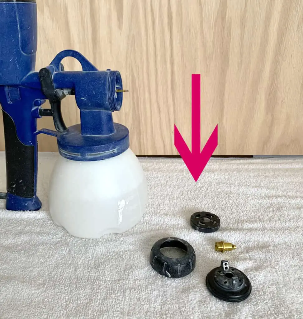 removable parts for cleaning paint sprayer