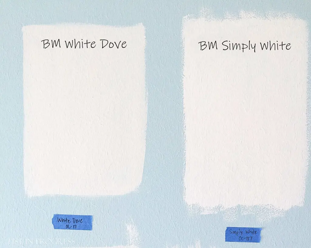 benjamin moore white dove and simply white