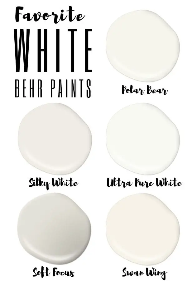 Favorite Behr White Paint Colors List, Most Popular Behr White Paint For Kitchen Cabinets