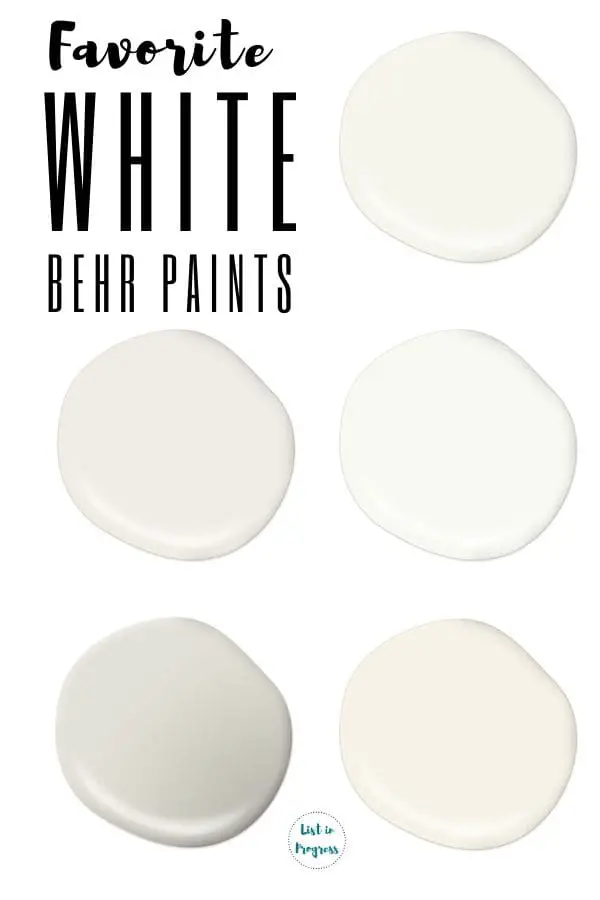 Behr White Paint Color Chart