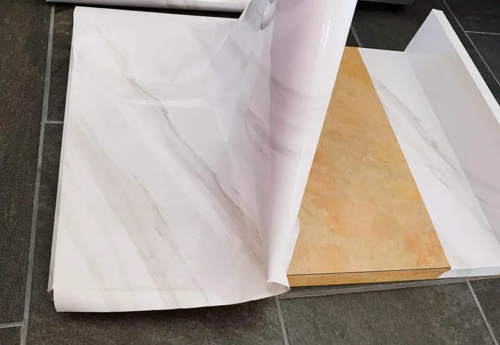 putting contact paper on laminate 