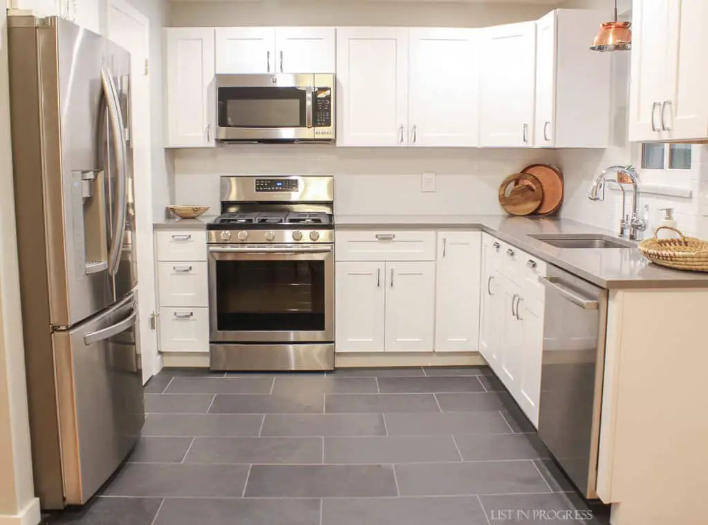 real slate tile in kitchen