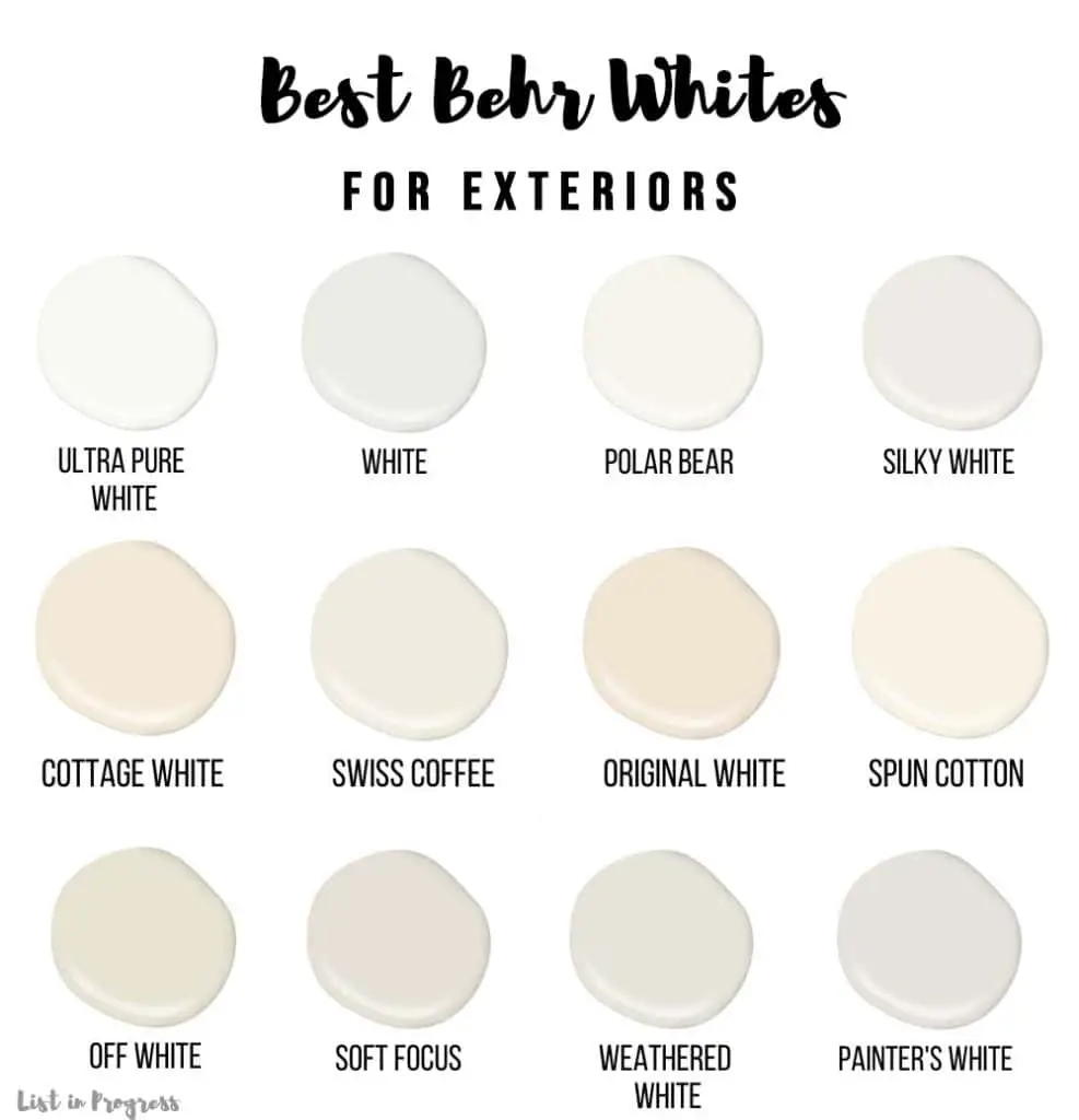 12 White Exterior Behr Paint Colors For Your Home List In Progress,What Are Cloves