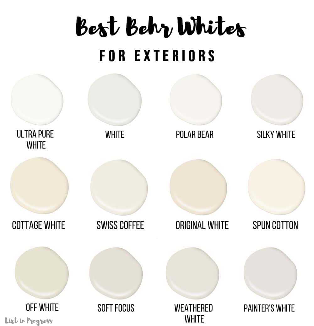 12 White Exterior Behr Paint Colors for Your Home