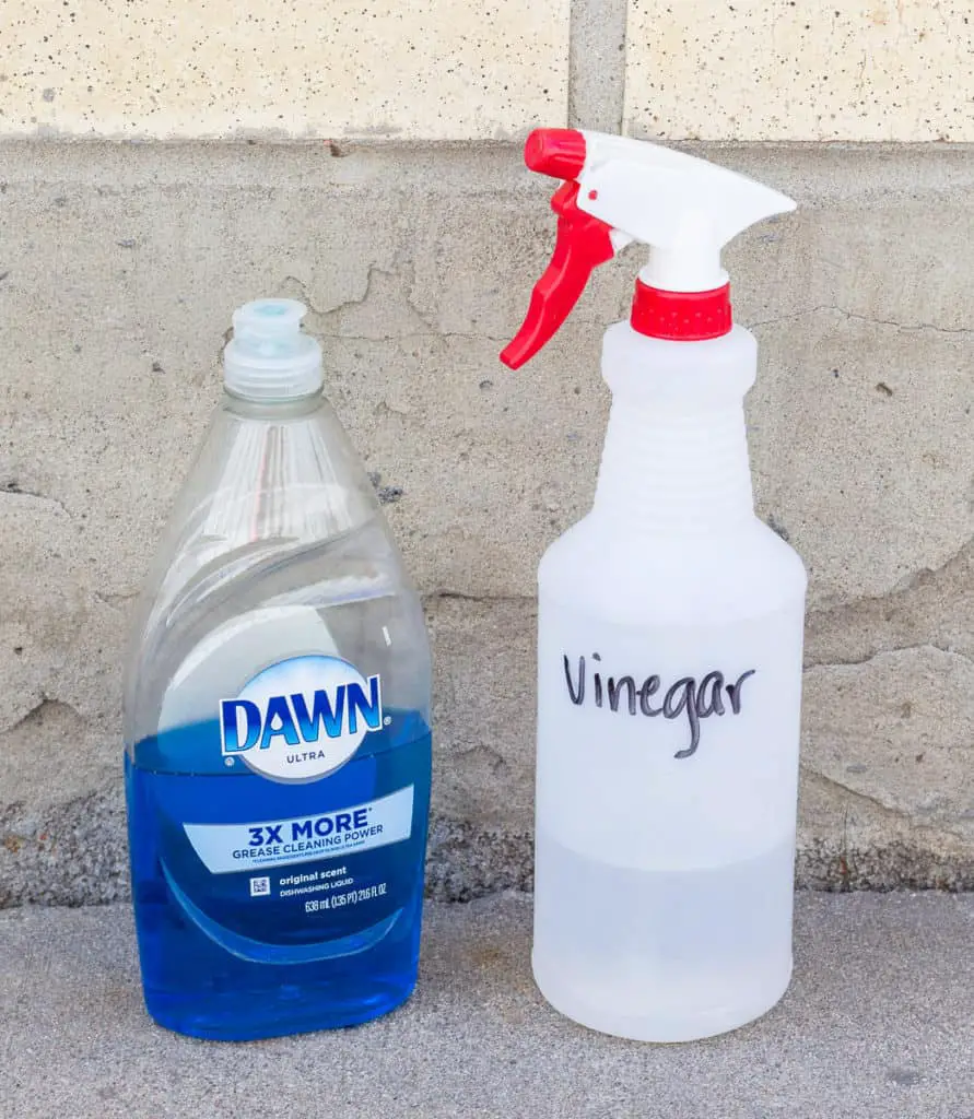 diy natural cleaners vinegar spray bottle and dawn dish detergent