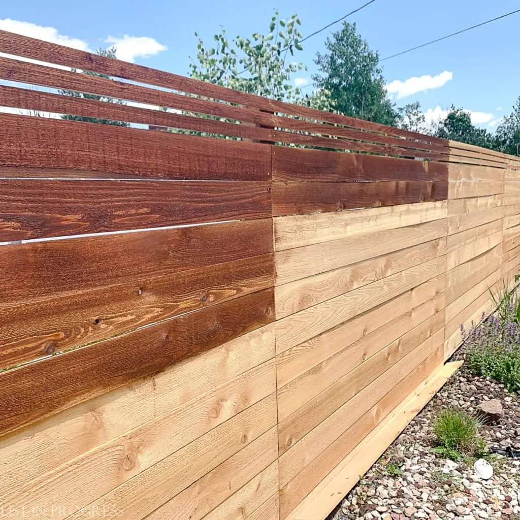 Throw in the towel on staining this fence
