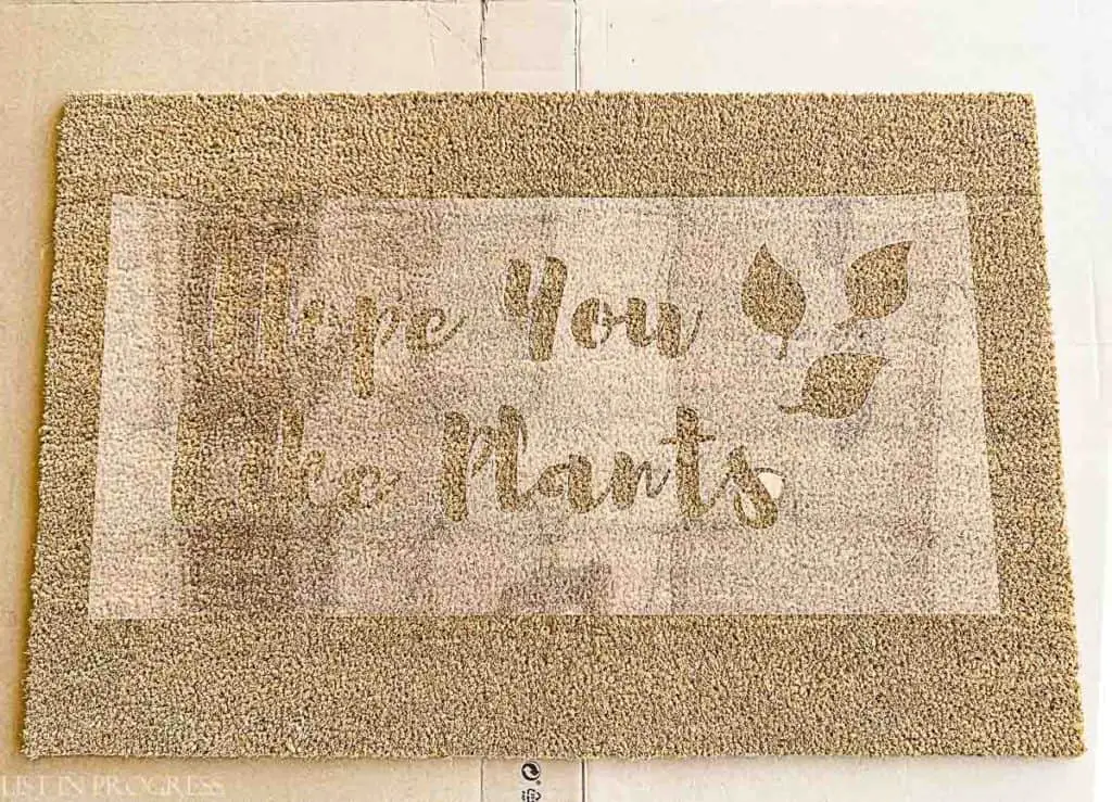 stencil to make a doormat