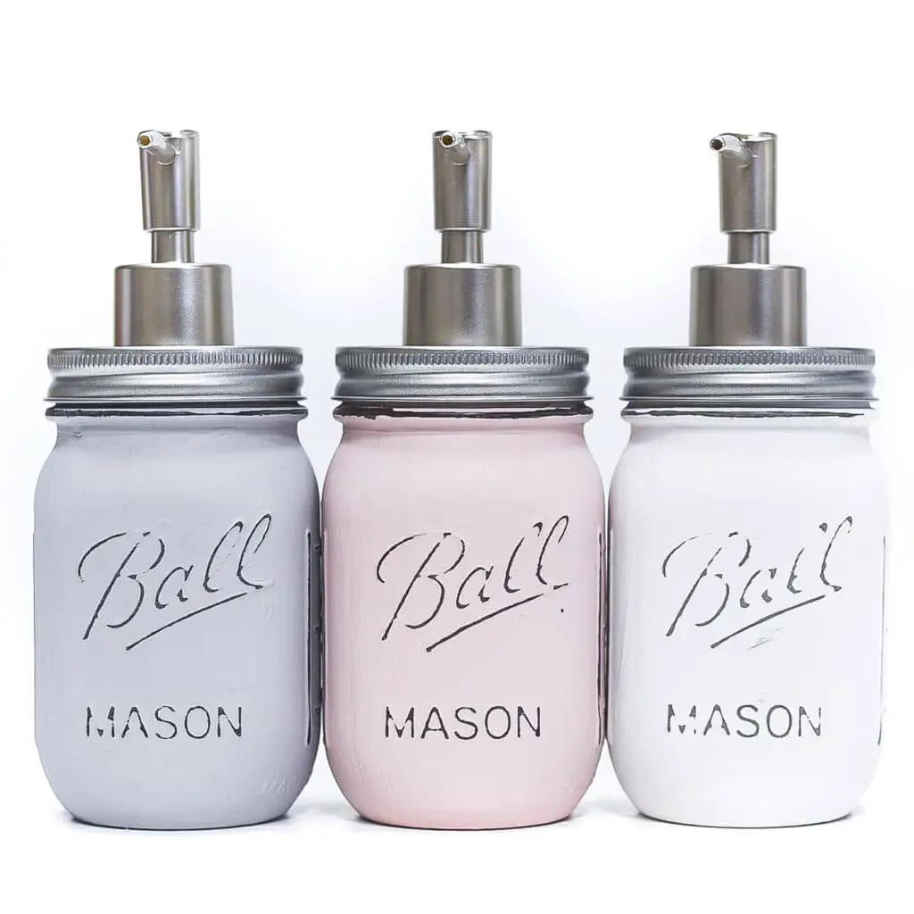 mason jar crafts love soap pumps