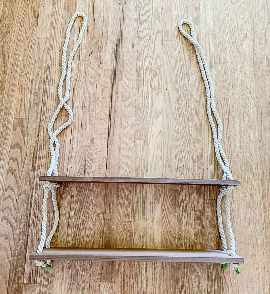 hanging rope shelves 