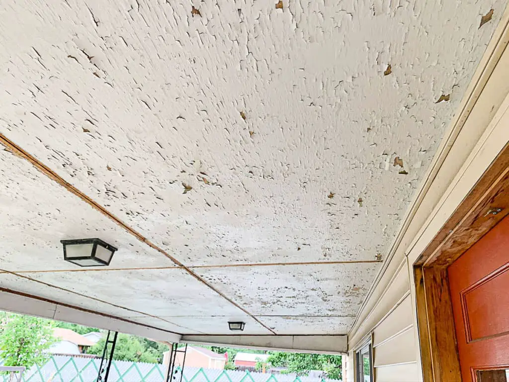 peeling ceiling paint