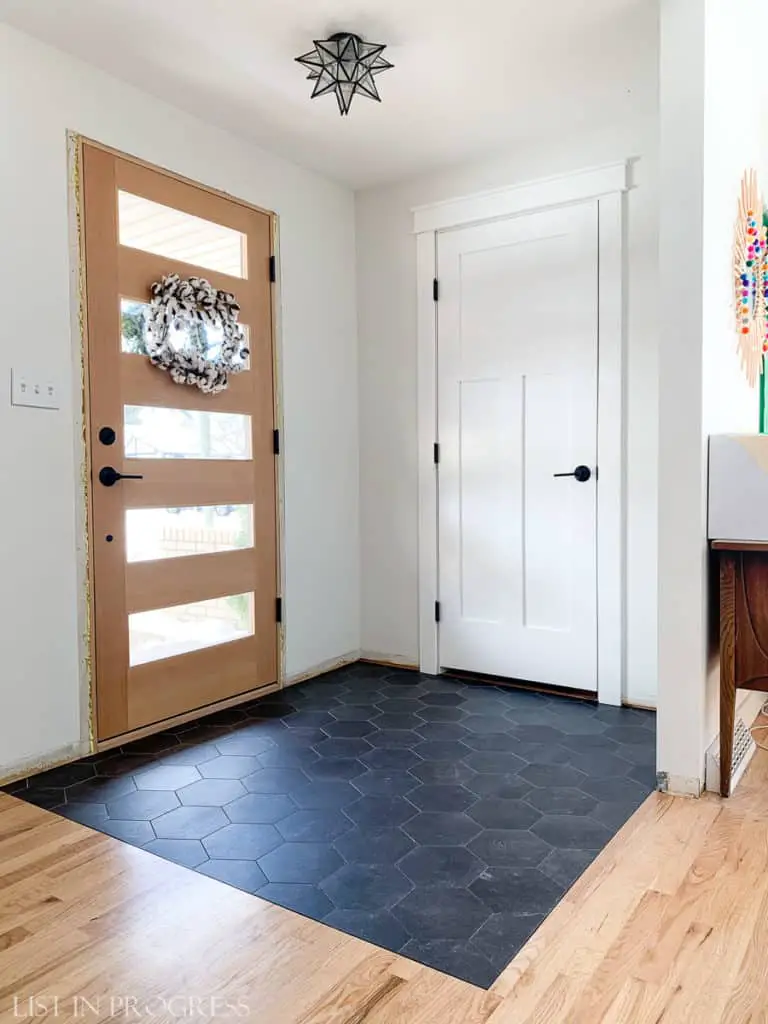 vinyl floor tile at entry