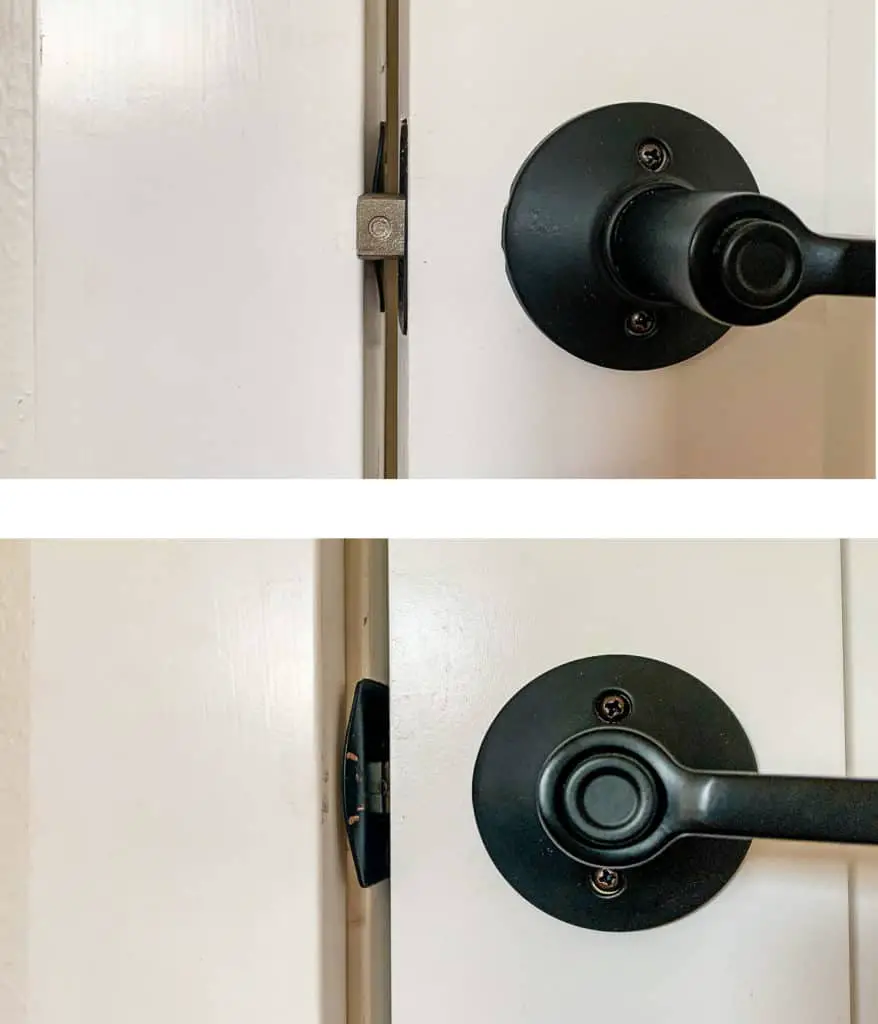 craftsman style door trim around door handle