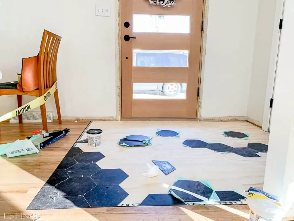 vinyl floor tile installation