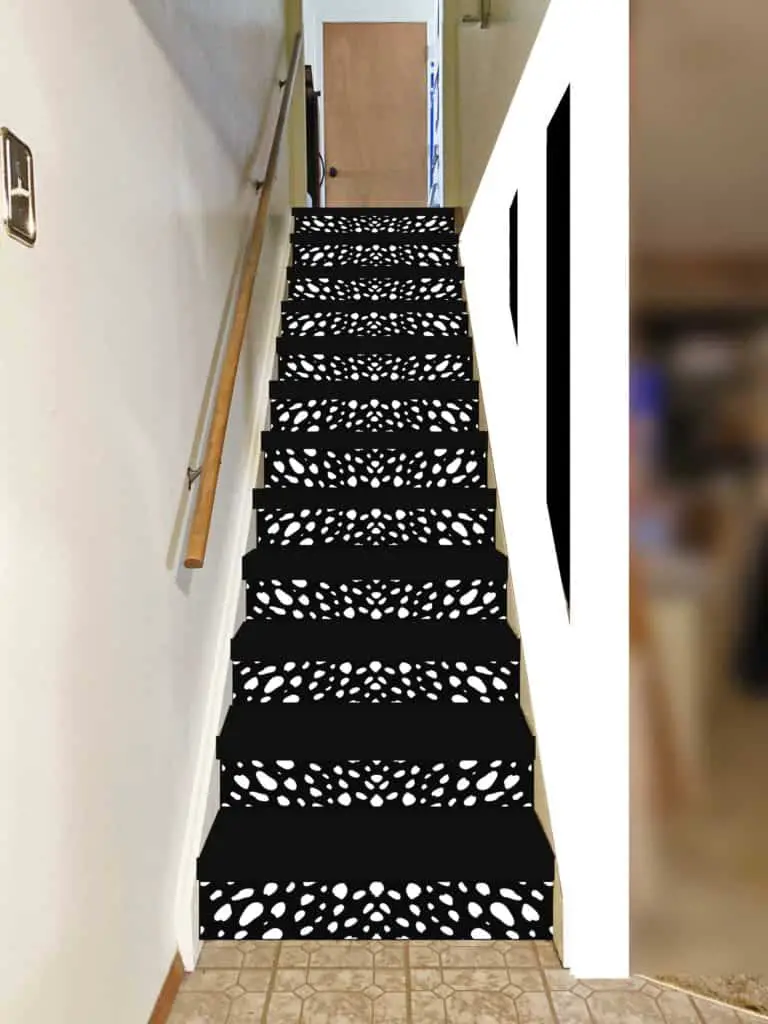 staircase design cheetah print