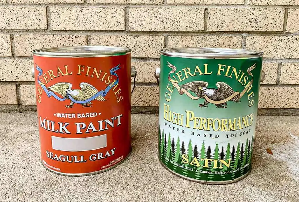 best paint for kitchen cabinets General finishes milk paint and top coat