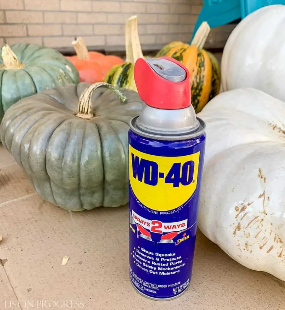 spray WD-40 for coating