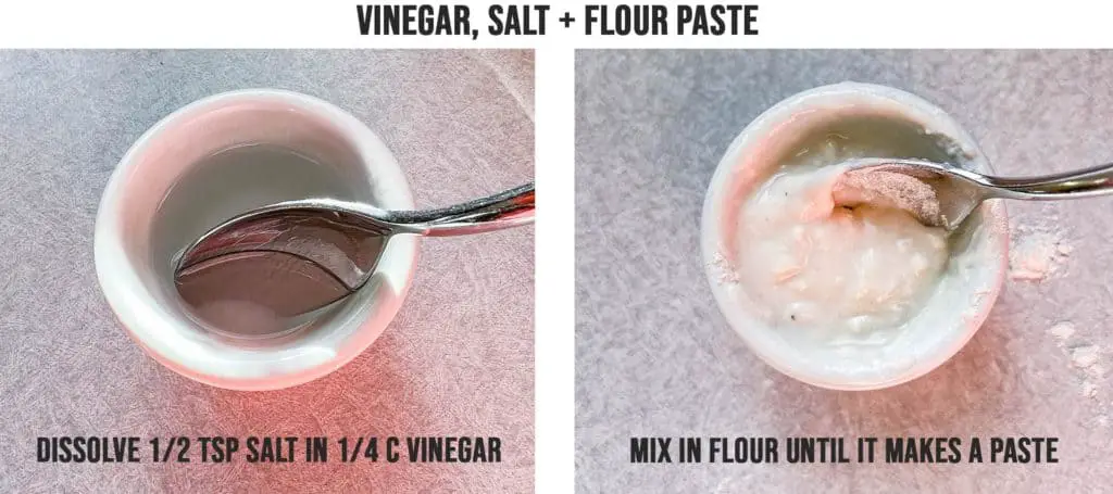 How to Clean Brass Hardware flour vinegar and salt paste