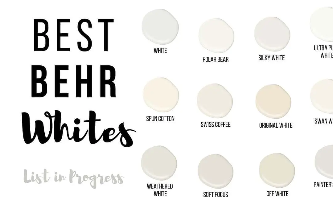 Favorite Behr White Paint Colors