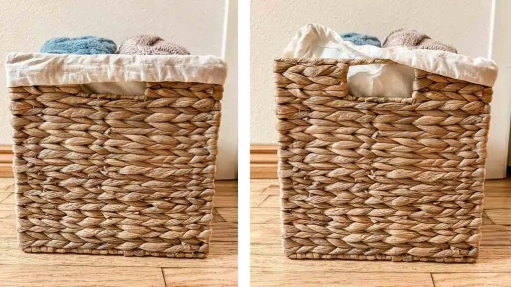 water hyacinth baskets for entry closet storage ideas