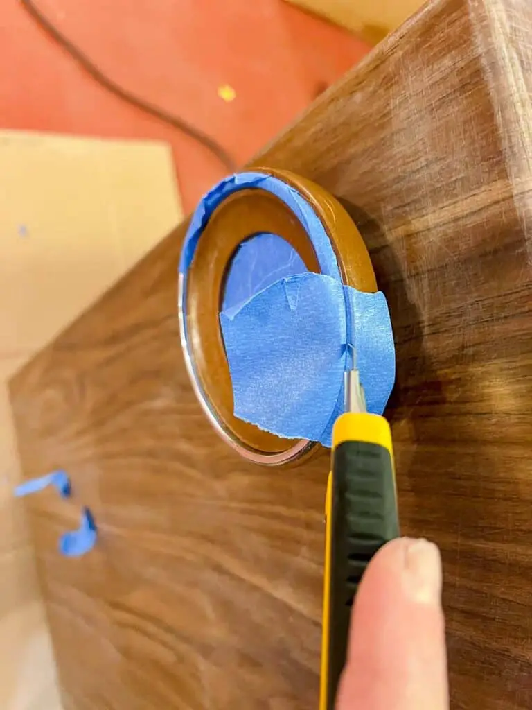 tape carefully before painting a refrigerator