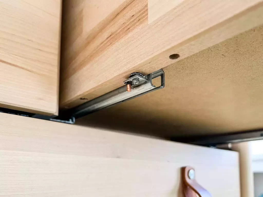 drawer track underneath