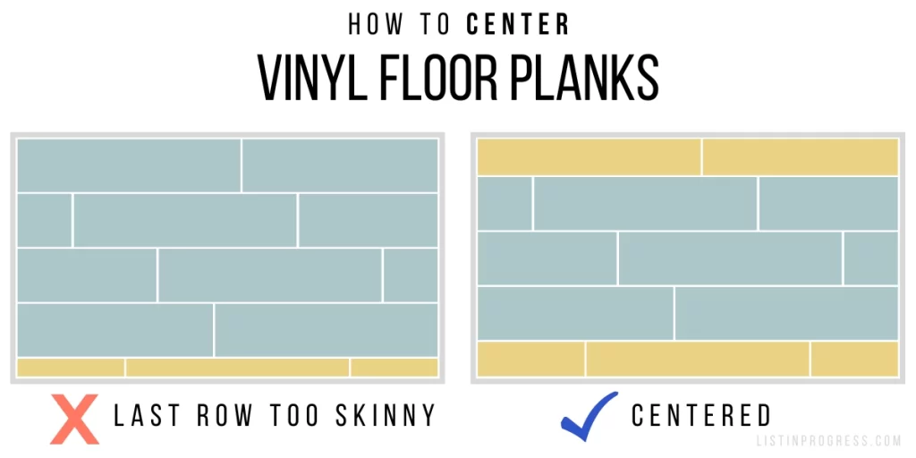 centering vinyl planks