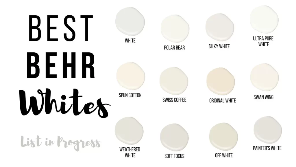 12 best behr white paint colors