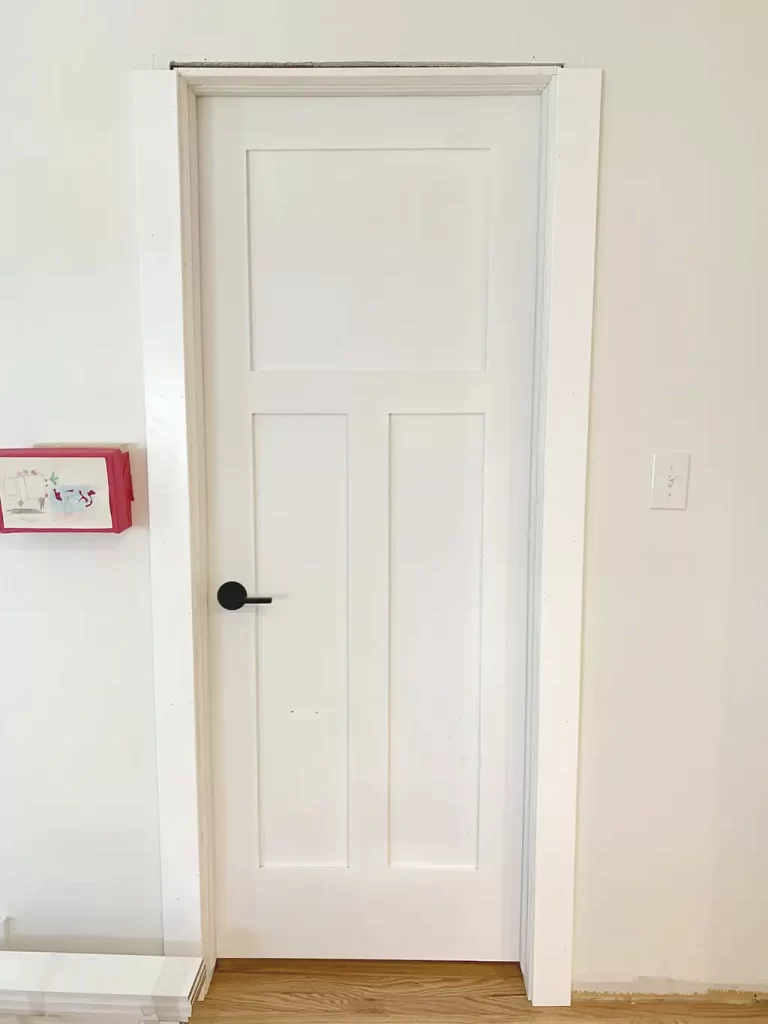 craftsman style door trim without header